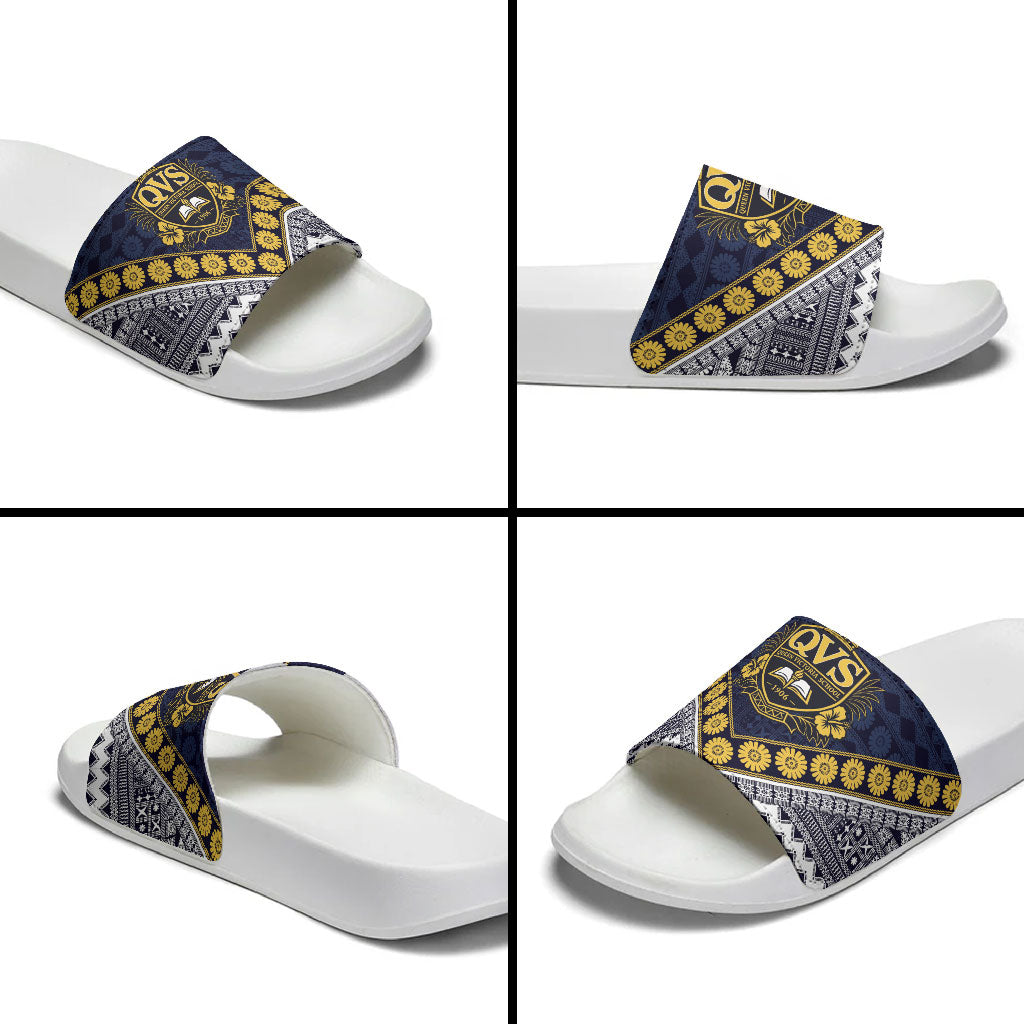 Fiji Queen Victoria School Slide Sandals QVS 1906 Generational School Legacy LT9 - Polynesian Pride