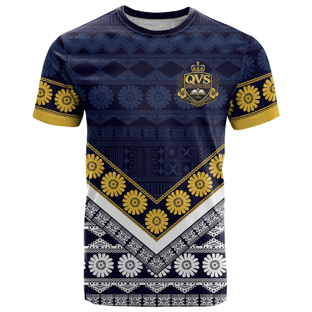 Fiji Queen Victoria School T Shirt QVS 1906 Generational School Legacy LT9 Blue - Polynesian Pride
