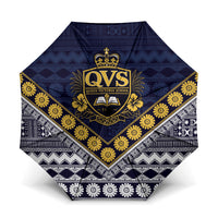 Fiji Queen Victoria School Umbrella QVS 1906 Generational School Legacy LT9 One Size Folded 11.42 inch Opened Diameter 37.4 inch Blue - Polynesian Pride