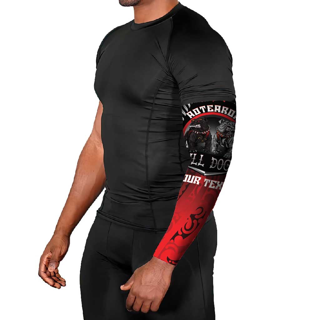 Aotearoa Bulldog Personalised Arm Sleeves Maori Kowhaiwhai Motif - Polynesian Pride