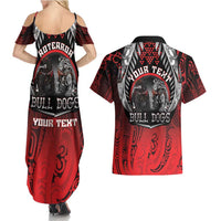 Aotearoa Bulldog Personalised Couples Matching Summer Maxi Dress and Hawaiian Shirt Maori Kowhaiwhai Motif LT9 - Polynesian Pride