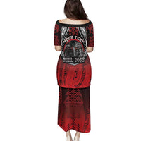 Aotearoa Bulldog Personalised Family Matching Puletasi and Hawaiian Shirt Maori Kowhaiwhai Motif LT9 - Polynesian Pride