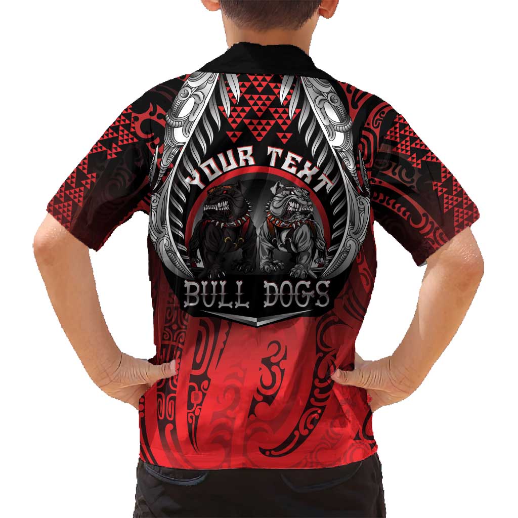 Aotearoa Bulldog Personalised Family Matching Tank Maxi Dress and Hawaiian Shirt Maori Kowhaiwhai Motif LT9 - Polynesian Pride