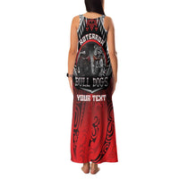 Aotearoa Bulldog Personalised Family Matching Tank Maxi Dress and Hawaiian Shirt Maori Kowhaiwhai Motif LT9 - Polynesian Pride