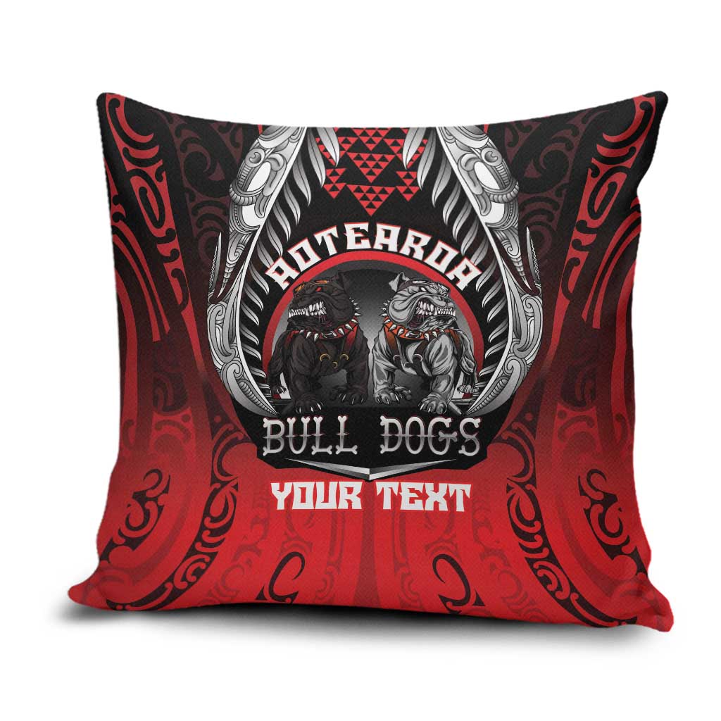 Aotearoa Bulldog Personalised Pillow Cover Maori Kowhaiwhai Motif - Polynesian Pride