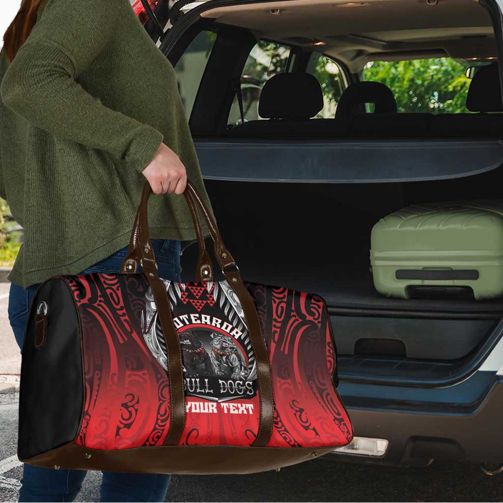 Aotearoa Bulldog Personalised Travel Bag Maori Kowhaiwhai Motif - Polynesian Pride