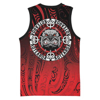 Aotearoa Bulldog Basketball Jersey New Zealand Kowhaiwhai Tribal LT9 - Polynesian Pride