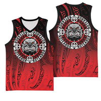 Aotearoa Bulldog Basketball Jersey New Zealand Kowhaiwhai Tribal LT9 - Polynesian Pride