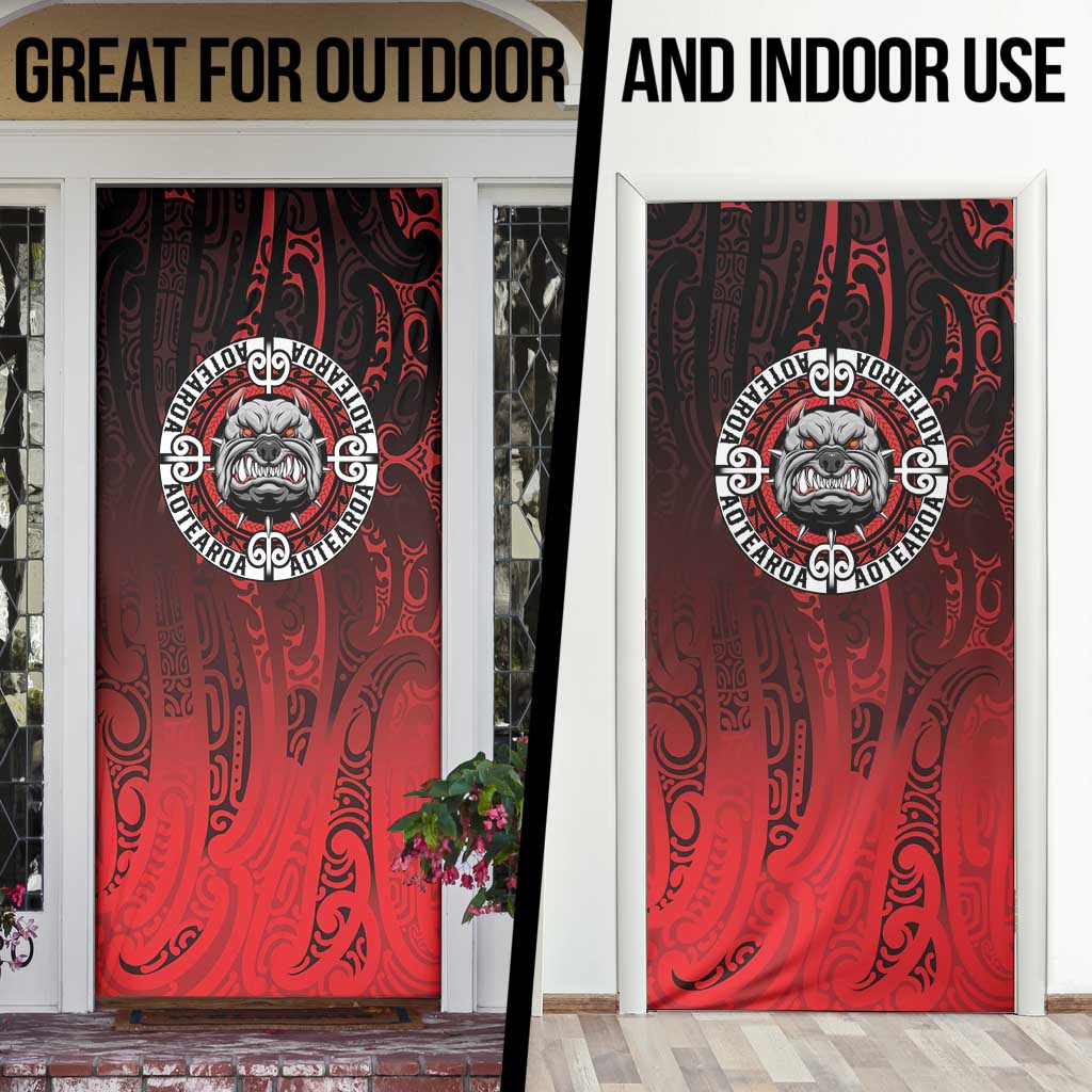 Aotearoa Bulldog Door Cover New Zealand Kowhaiwhai Tribal LT9 - Polynesian Pride
