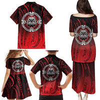 Aotearoa Bulldog Family Matching Puletasi and Hawaiian Shirt New Zealand Kowhaiwhai Tribal LT9 - Polynesian Pride