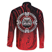 Aotearoa Bulldog Family Matching Short Sleeve Bodycon Dress and Hawaiian Shirt New Zealand Kowhaiwhai Tribal LT9 - Polynesian Pride