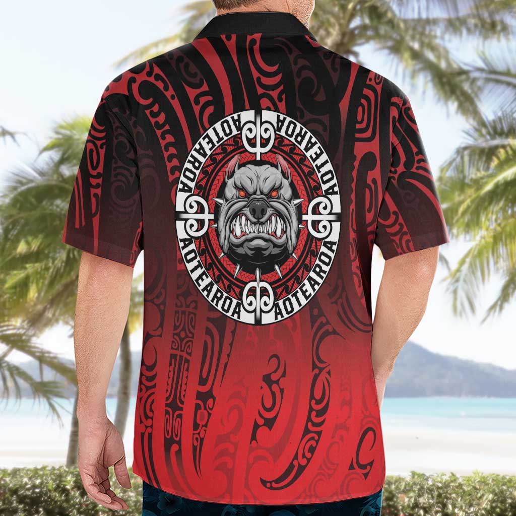 Aotearoa Bulldog Hawaiian Shirt New Zealand Kowhaiwhai Tribal LT9 - Polynesian Pride