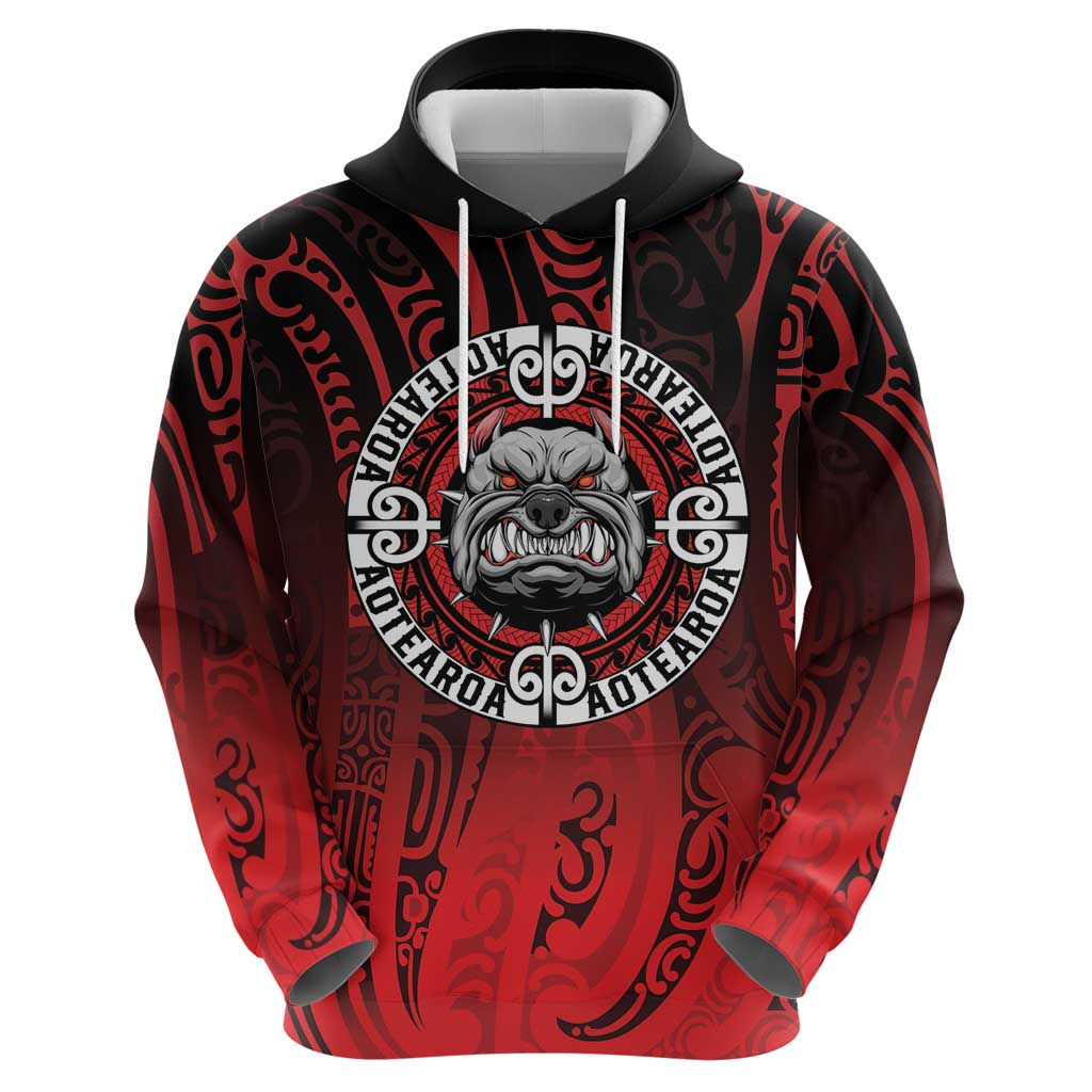 Aotearoa Bulldog Hoodie New Zealand Kowhaiwhai Tribal LT9 - Polynesian Pride