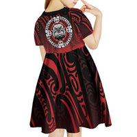 Aotearoa Bulldog Kid Short Sleeve Dress New Zealand Kowhaiwhai Tribal LT9 - Polynesian Pride