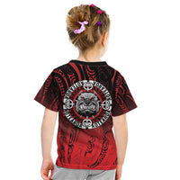 Aotearoa Bulldog Kid T Shirt New Zealand Kowhaiwhai Tribal LT9 - Polynesian Pride