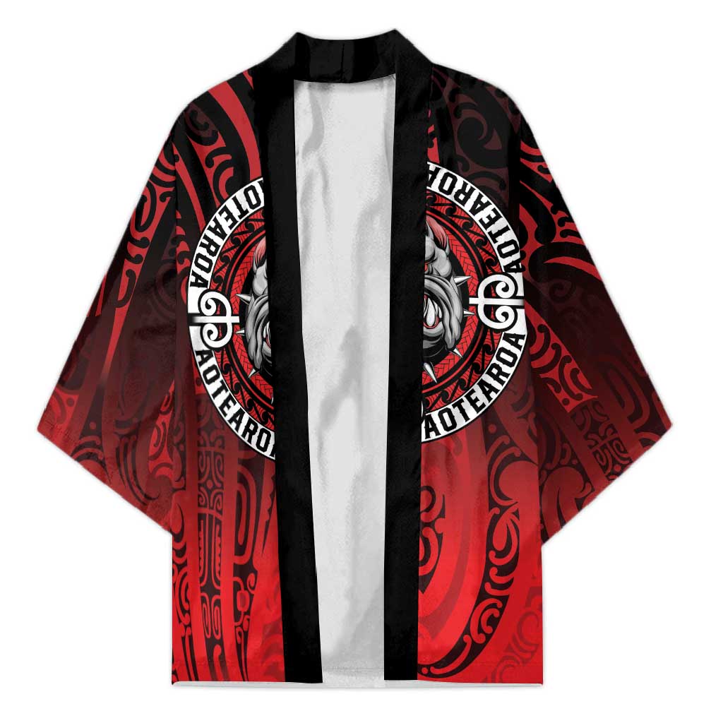 Aotearoa Bulldog Kimono New Zealand Kowhaiwhai Tribal - Polynesian Pride