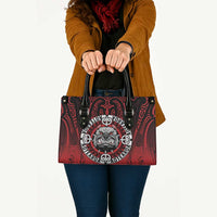 Aotearoa Bulldog Leather Bag New Zealand Kowhaiwhai Tribal - Polynesian Pride