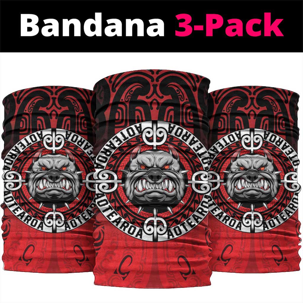 Aotearoa Bulldog Neck Gaiter New Zealand Kowhaiwhai Tribal - Polynesian Pride