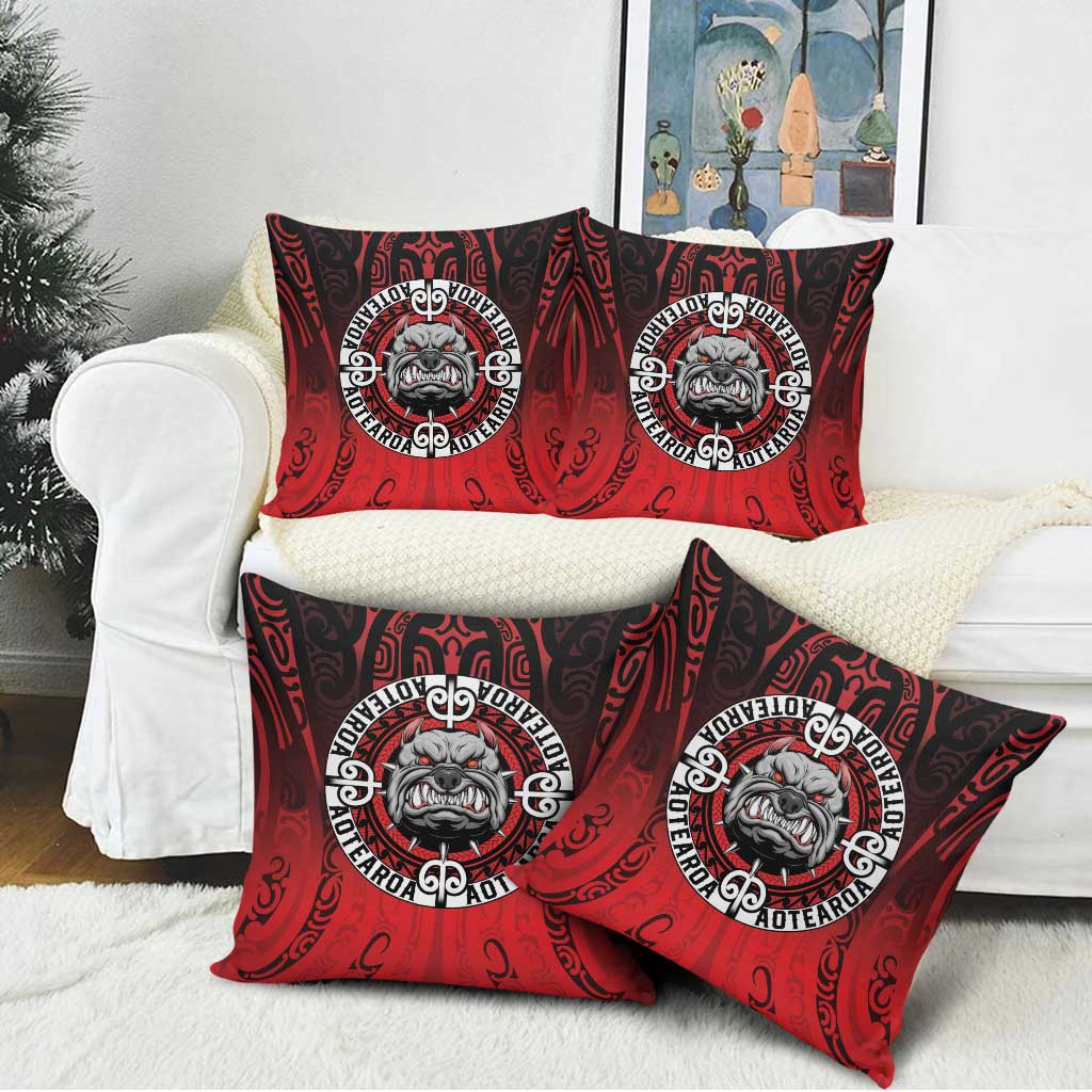 Aotearoa Bulldog Pillow Cover New Zealand Kowhaiwhai Tribal - Polynesian Pride