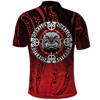 Aotearoa Bulldog Polo Shirt New Zealand Kowhaiwhai Tribal LT9 - Polynesian Pride