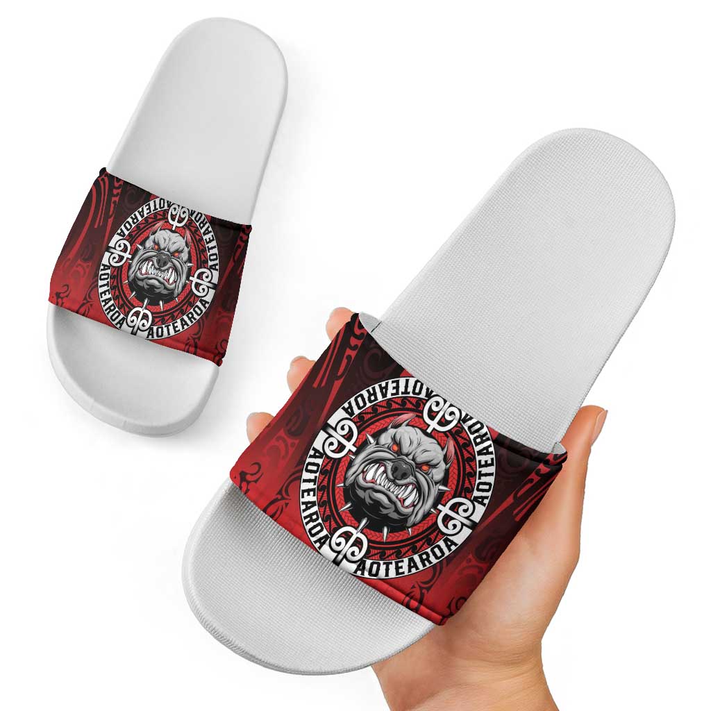 Aotearoa Bulldog Slide Sandals New Zealand Kowhaiwhai Tribal - Polynesian Pride