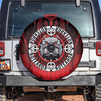 Aotearoa Bulldog Spare Tire Cover New Zealand Kowhaiwhai Tribal LT9 Red - Polynesian Pride
