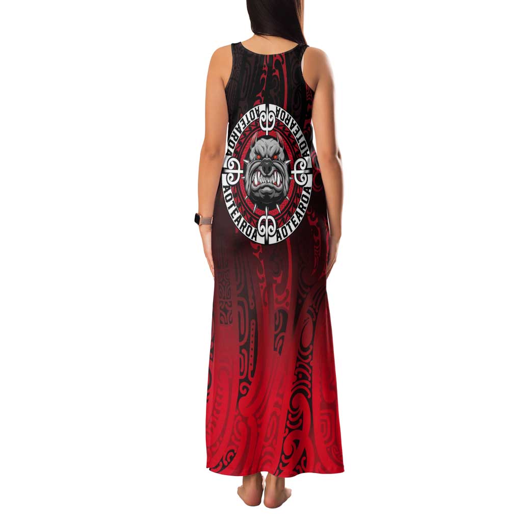 Aotearoa Bulldog Tank Maxi Dress New Zealand Kowhaiwhai Tribal LT9 - Polynesian Pride