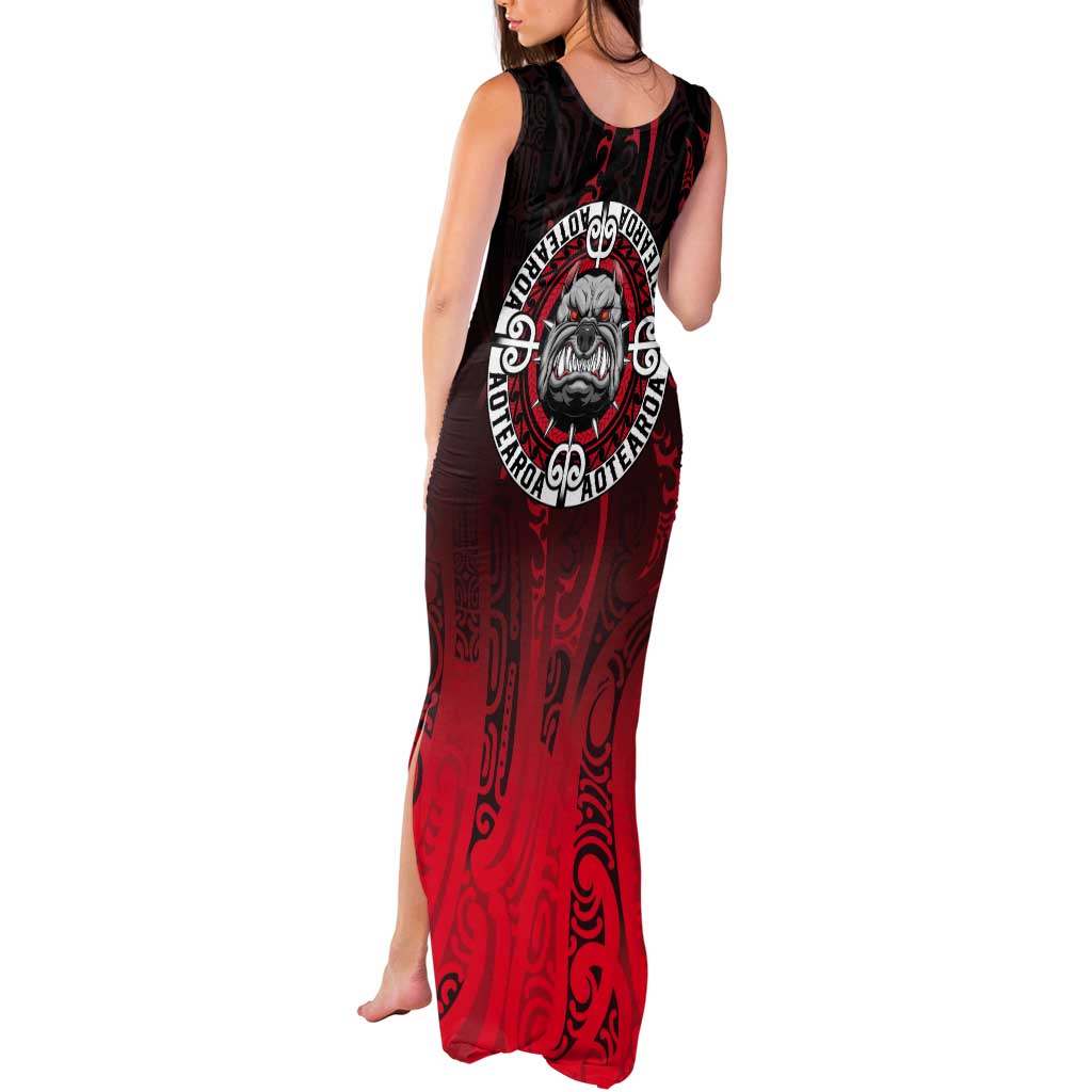 Aotearoa Bulldog Tank Maxi Dress New Zealand Kowhaiwhai Tribal LT9 - Polynesian Pride