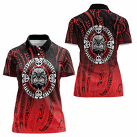 Aotearoa Bulldog Women Polo Shirt New Zealand Kowhaiwhai Tribal LT9 - Polynesian Pride