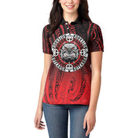 Aotearoa Bulldog Women Polo Shirt New Zealand Kowhaiwhai Tribal LT9 - Polynesian Pride