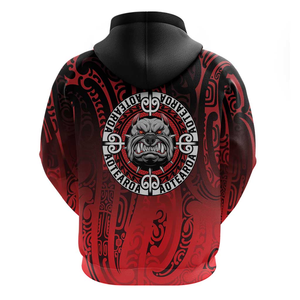 Aotearoa Bulldog Zip Hoodie New Zealand Kowhaiwhai Tribal LT9 - Polynesian Pride