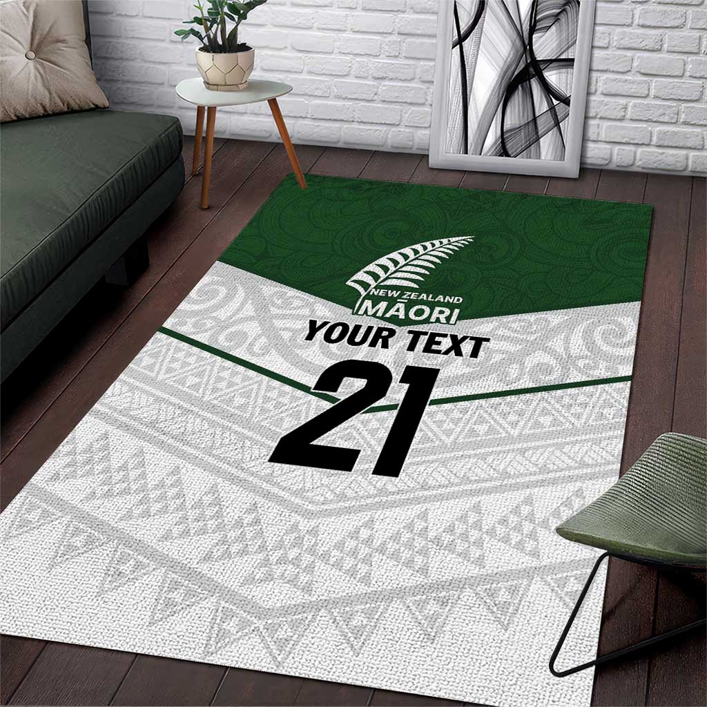 Custom New Zealand Maori Niho Taniwha Area Rug LT9 Green - Polynesian Pride
