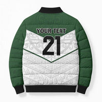 Custom New Zealand Maori Niho Taniwha Bomber Puffer Jacket - Polynesian Pride