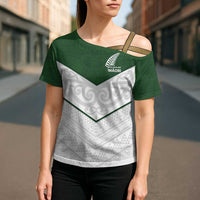 Custom New Zealand Maori Niho Taniwha Cross Shoulder Shirt - Polynesian Pride