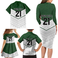 Custom New Zealand Maori Niho Taniwha Family Matching Long Sleeve Bodycon Dress and Hawaiian Shirt LT9 - Polynesian Pride