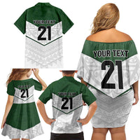 Custom New Zealand Maori Niho Taniwha Family Matching Off Shoulder Short Dress and Hawaiian Shirt LT9 - Polynesian Pride