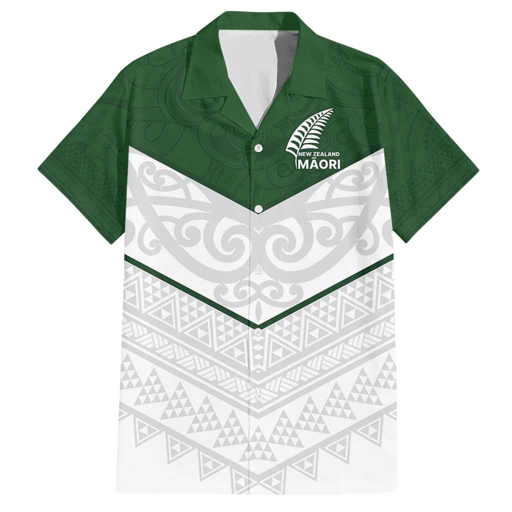 Custom New Zealand Maori Niho Taniwha Family Matching Short Sleeve Bodycon Dress and Hawaiian Shirt LT9 Dad's Shirt - Short Sleeve Green - Polynesian Pride