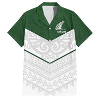Custom New Zealand Maori Niho Taniwha Family Matching Tank Maxi Dress and Hawaiian Shirt LT9 Dad's Shirt - Short Sleeve Green - Polynesian Pride