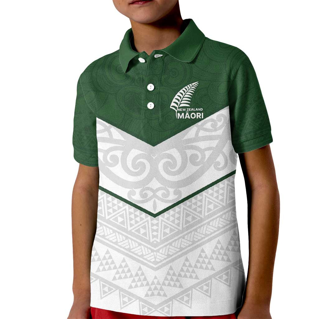 Custom New Zealand Maori Niho Taniwha Kid Polo Shirt