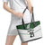 Custom New Zealand Maori Niho Taniwha Leather Tote Bag