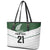 Custom New Zealand Maori Niho Taniwha Leather Tote Bag