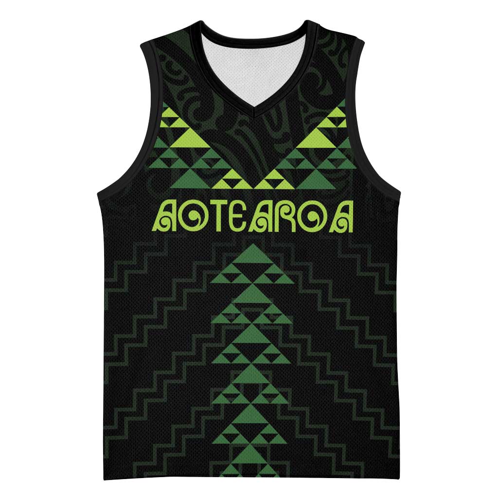Custom New Zealand Maori Koru Koiri Motif Basketball Jersey - Polynesian Pride