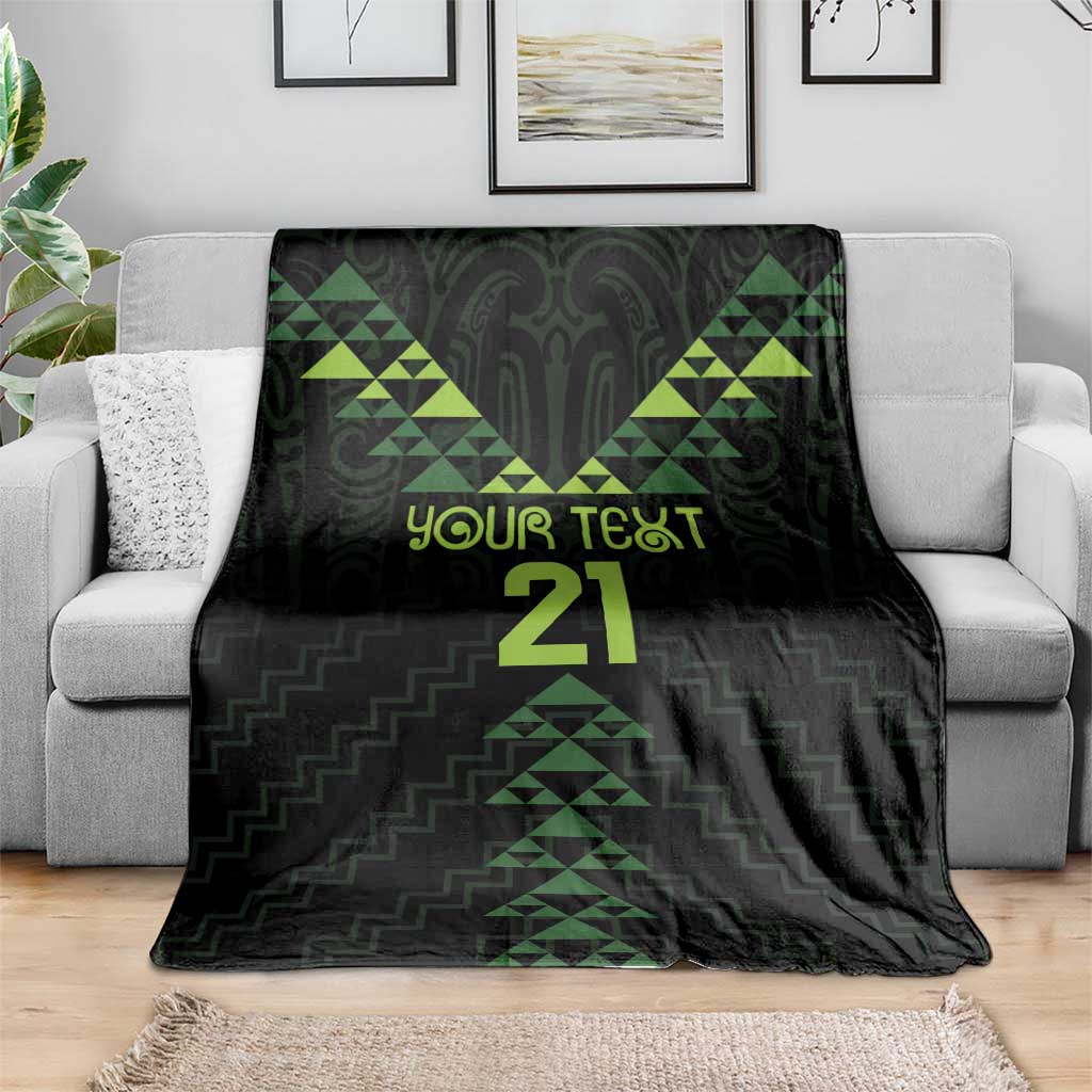 Custom New Zealand Maori Koru Koiri Motif Blanket