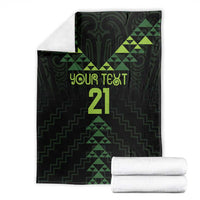 Custom New Zealand Maori Koru Koiri Motif Blanket