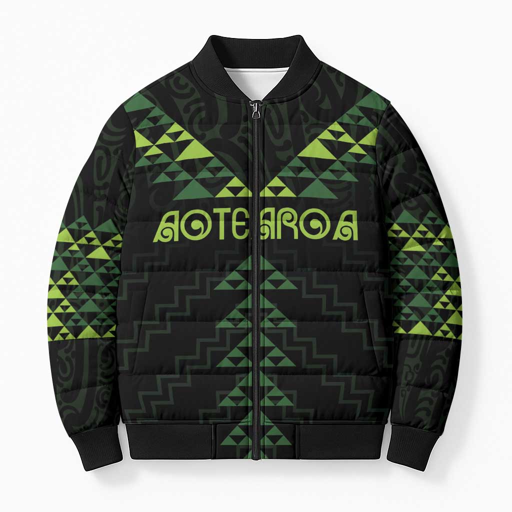 Custom New Zealand Maori Koru Koiri Motif Bomber Puffer Jacket - Polynesian Pride