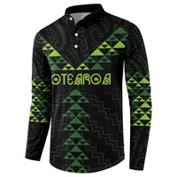 Custom New Zealand Maori Koru Koiri Motif Button Sweatshirt