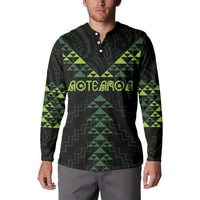 Custom New Zealand Maori Koru Koiri Motif Button Sweatshirt