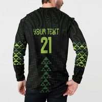 Custom New Zealand Maori Koru Koiri Motif Button Sweatshirt