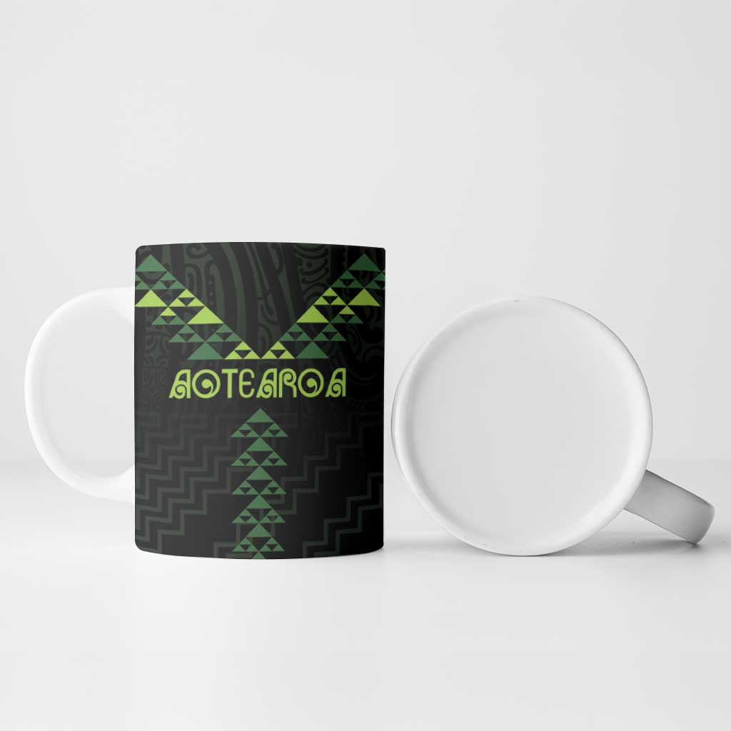 Custom New Zealand Maori Koru Koiri Motif Ceramic Mug - Polynesian Pride