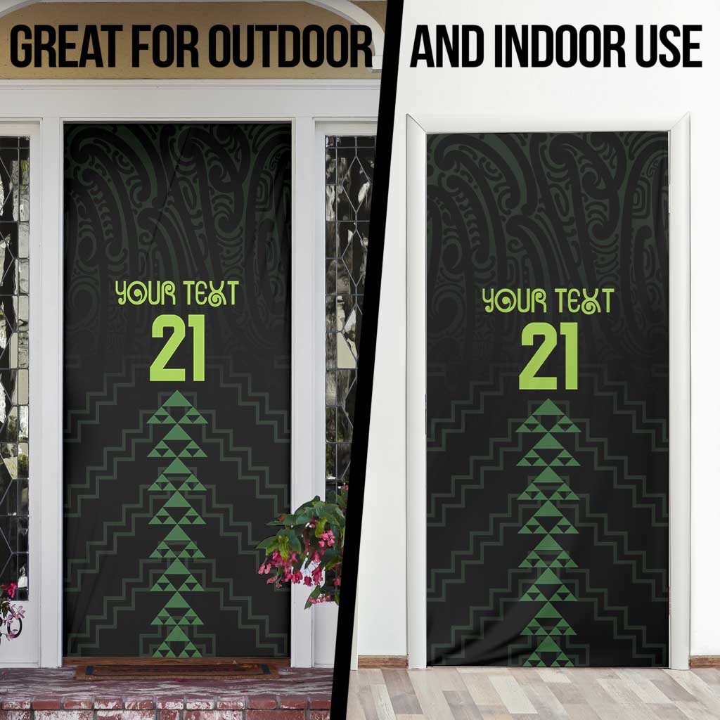 Custom New Zealand Maori Koru Koiri Motif Door Cover - Polynesian Pride